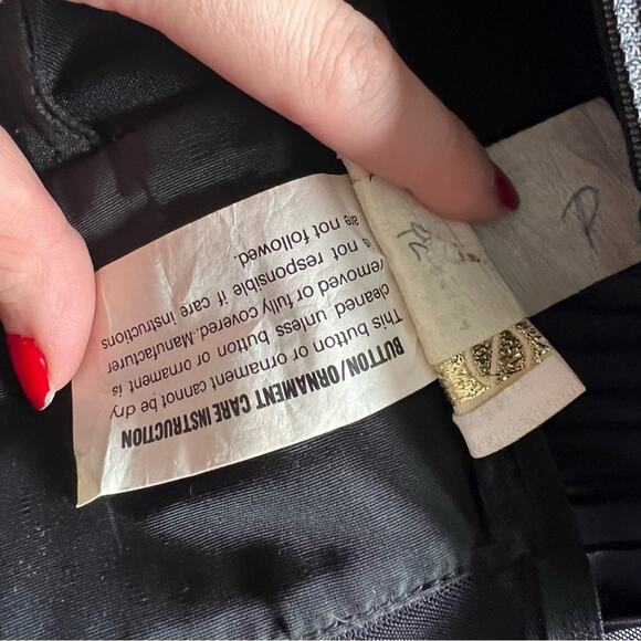 Vintage Cache Black Mesh Moon Embellished Gown - Picture 10 of 10